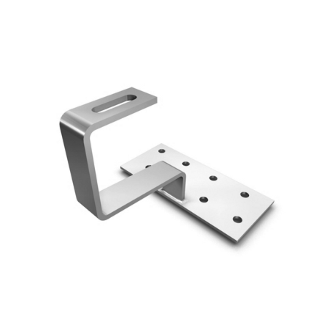 K2 Systems Dachhaken für Pfannenziegel – SolidRail Montage (Edelstahl 1.4016) - 180 × 80 × 4 mm