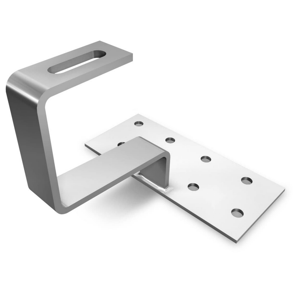 K2 Systems Dachhaken für Pfannenziegel – SolidRail Montage (Edelstahl 1.4016) - 180 × 80 × 4 mm