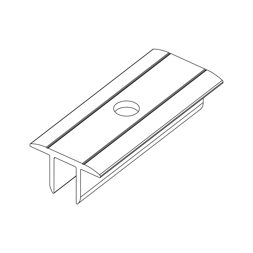 K2 Modulmittelklemme XS – 65 mm Länge, 13 mm Modulabstand (Aluminium)