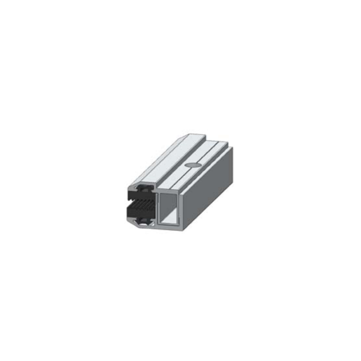 Laminatendklemme CLICK 5.0 – für 5,0–6,2 mm Glasstärke, 100 mm Länge (Aluminium EN AW 6063-T66, EPDM)