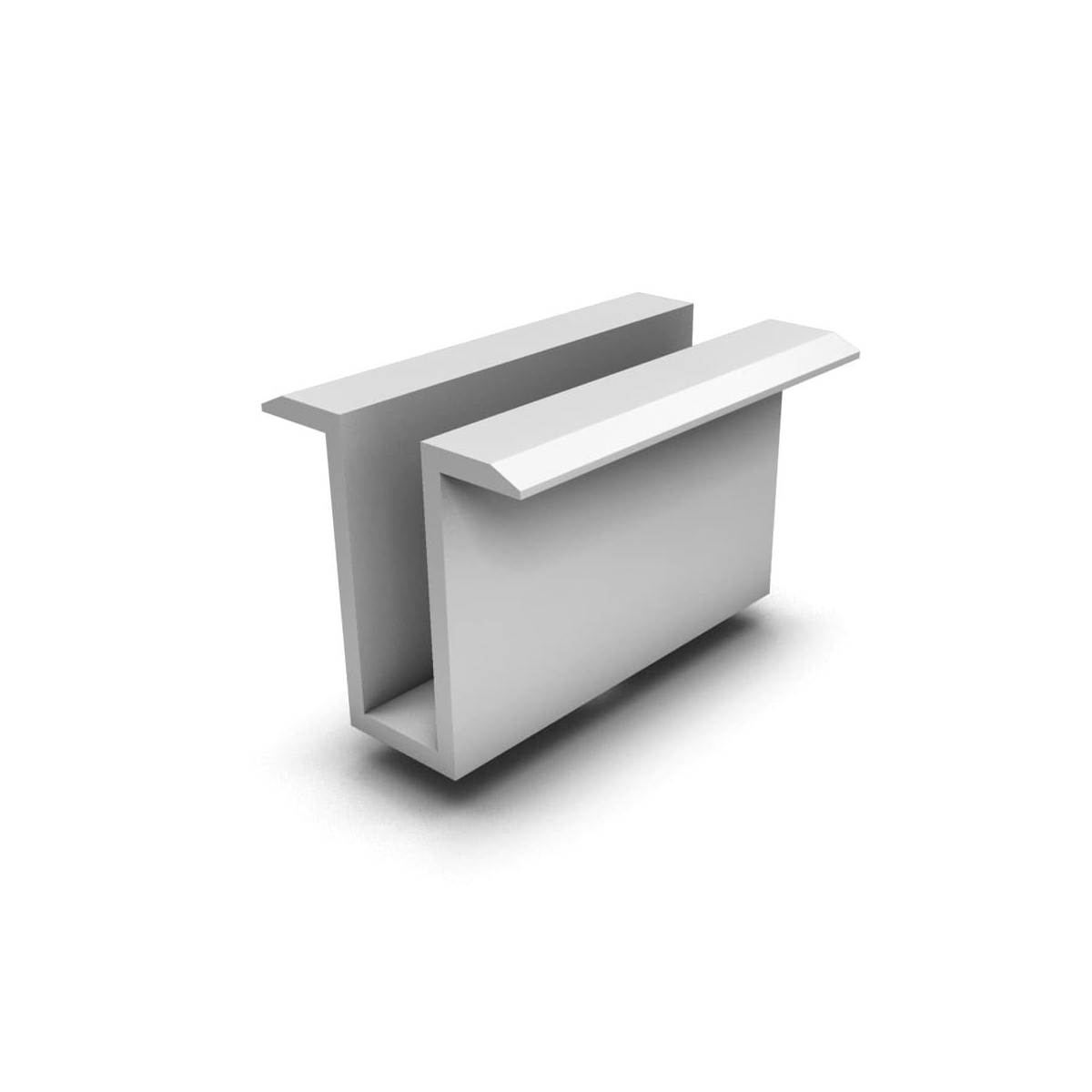 K2 Modulmittelklemme – 65 mm Länge, 19 mm Modulabstand (Aluminium)