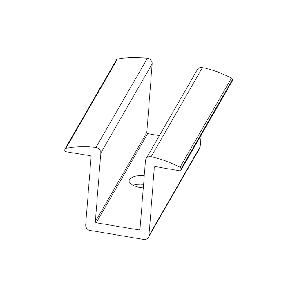 K2 Modulmittelklemme – 65 mm Länge, 19 mm Modulabstand (Aluminium)