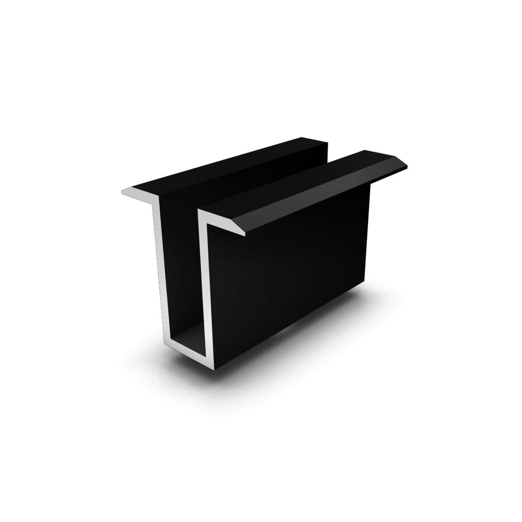 K2 Modulmittelklemme – schwarz eloxiert, 65 mm Länge, 19 mm Modulabstand (Aluminium)