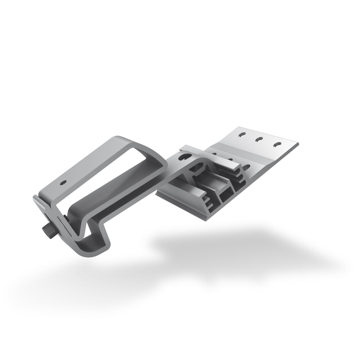 K2 Systems Dachhaken für Stahldachplatten – 3-fach höhenverstellbar, ohne Dachaussparung (Aluminium EN AW-6063 T66)