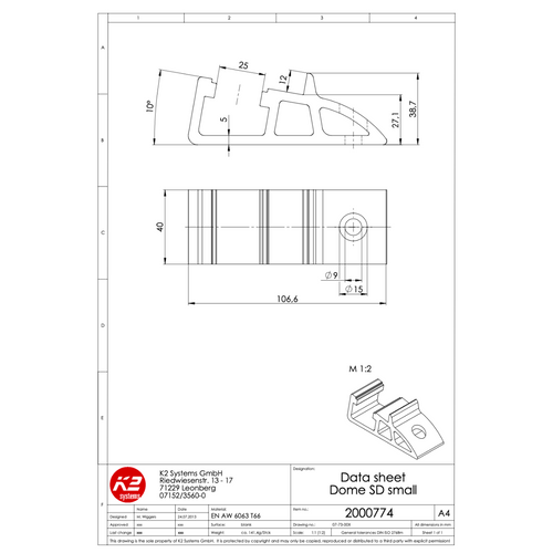 Dome SD schmal – S-Dome small System