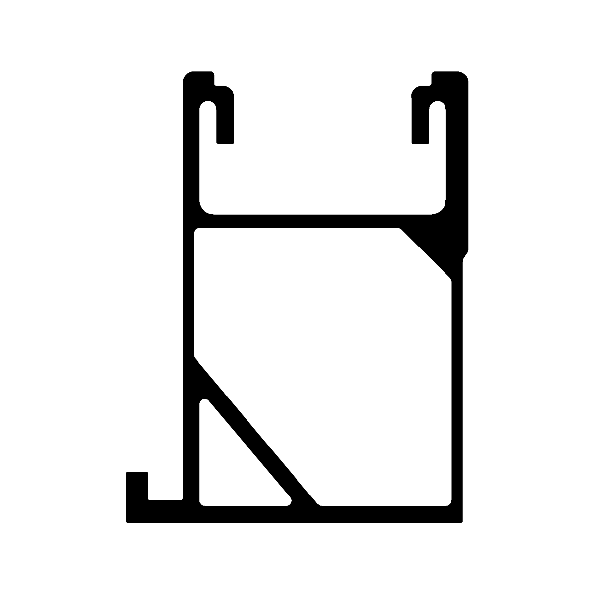 Montageschiene K2 Base – seitliche Anbindung, 6,10 m
