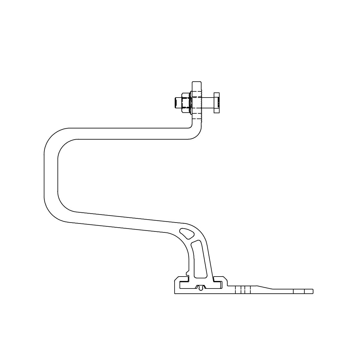 K2 Systems Dachhaken für Ziegeleindeckung – SingleRail Montage inkl. Befestigung (Aluminium EN AW-6063 T66)