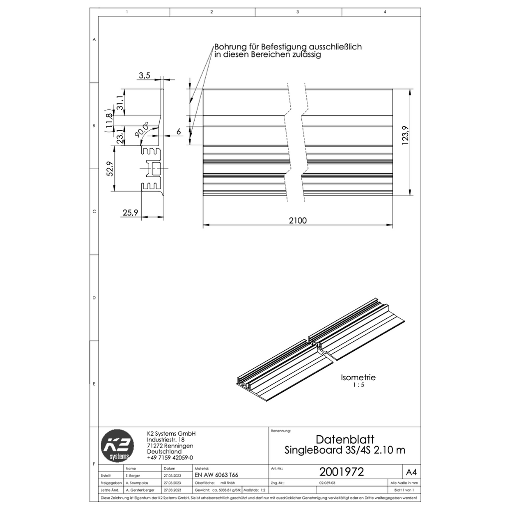 SingleBoard 3S/4S – Ausleger-Erweiterung