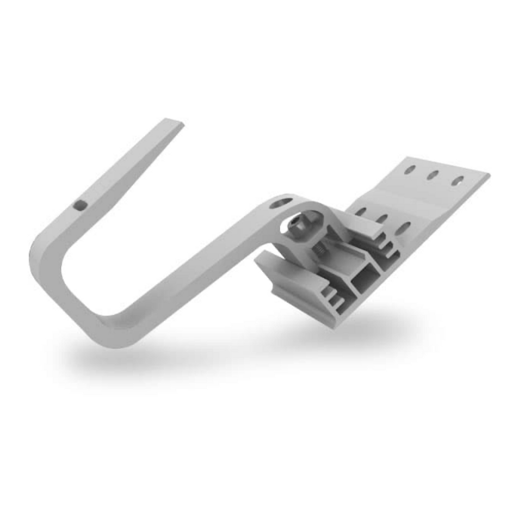 K2 Systems Dachhaken – 3-fach höhenverstellbar, vertikale SolidRail Montage (Aluminium EN AW-6063 T66) - 124 × 100 mm
