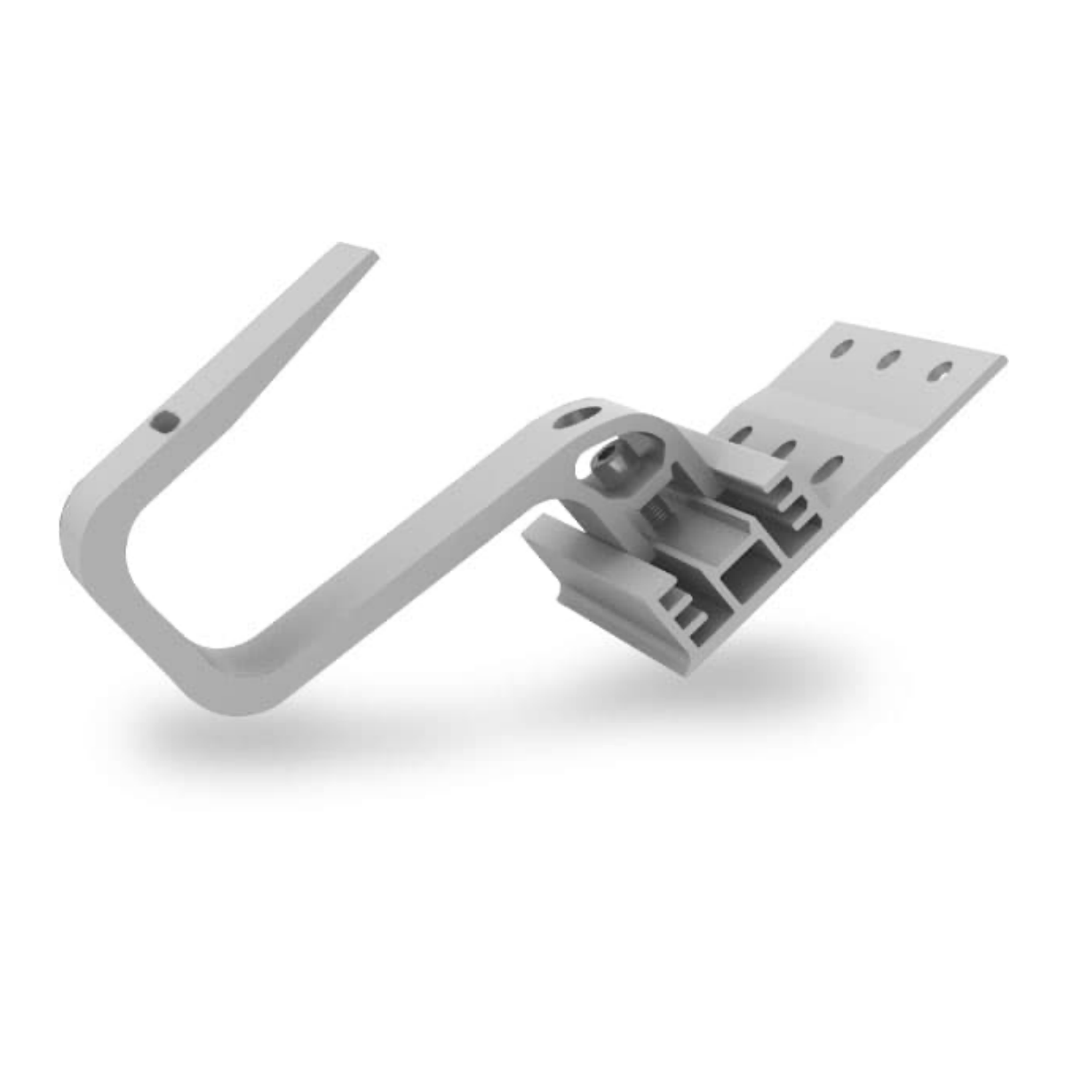 K2 Systems Dachhaken – 3-fach höhenverstellbar, vertikale SolidRail Montage (Aluminium EN AW-6063 T66) - 124 × 100 mm