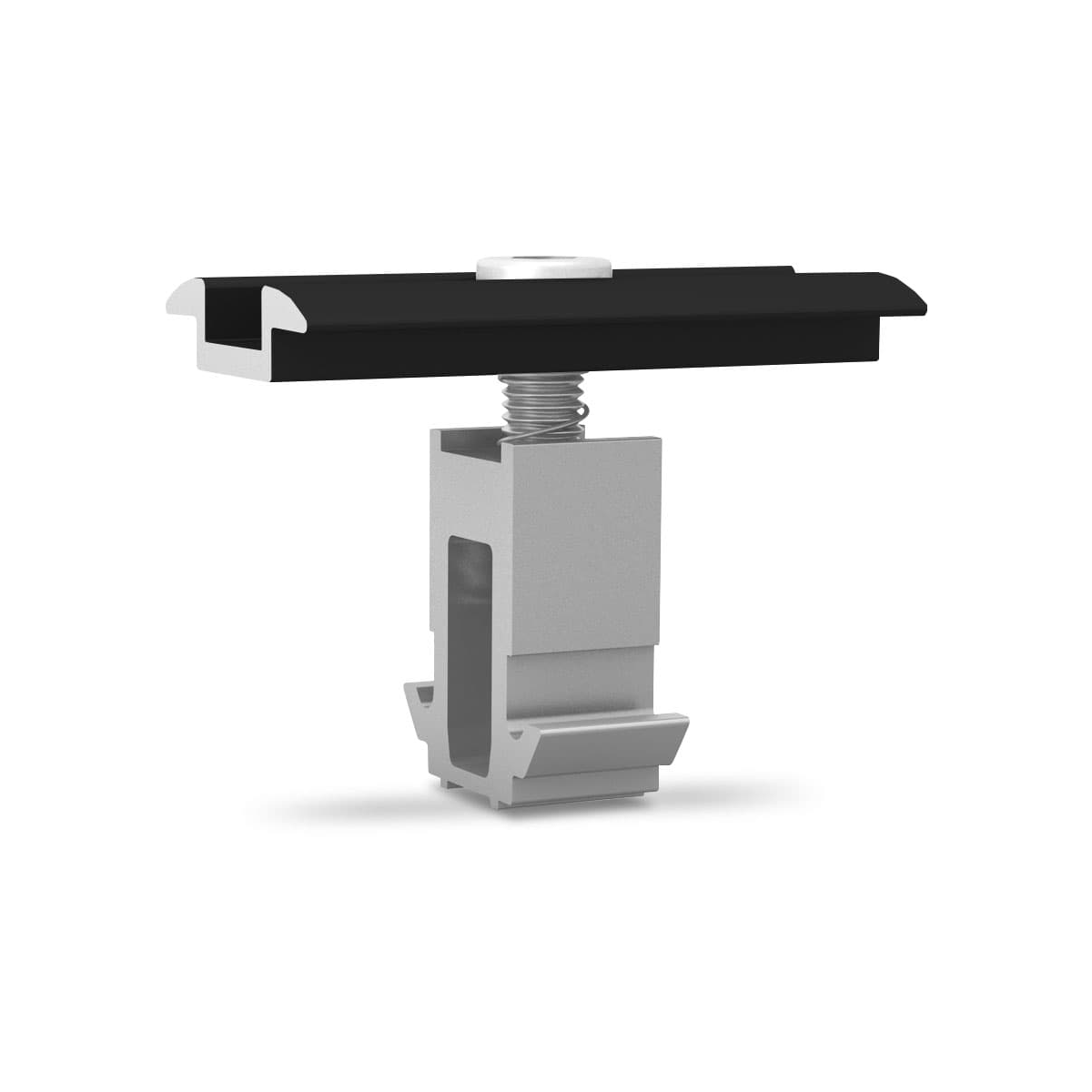 Universalmittelklemmen Set – schwarz eloxiert, für K2 Dome 6 System (Aluminium / Edelstahl)