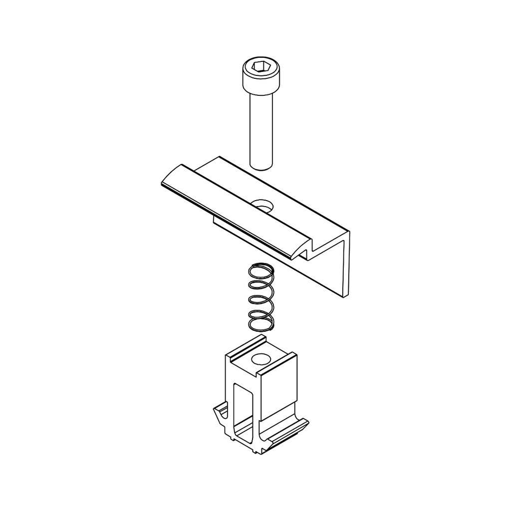 Universalendklemmen Set – schwarz eloxiert, für K2 Dome 6 System (Aluminium / Edelstahl)