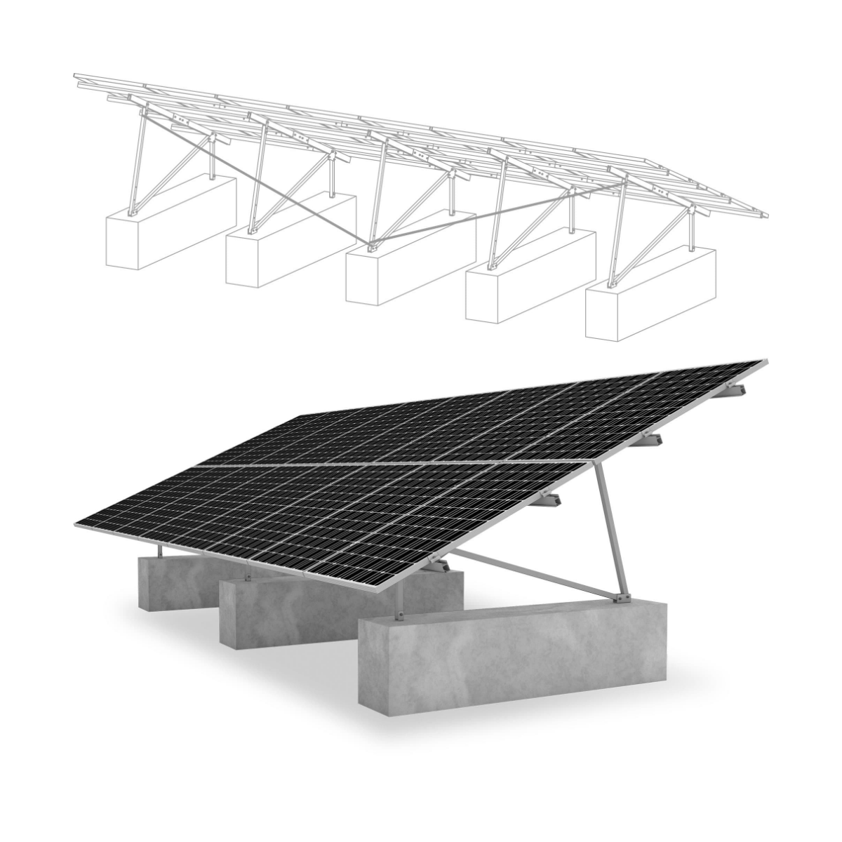 P-Rack System – Montagesystem für Freiflächen-PV