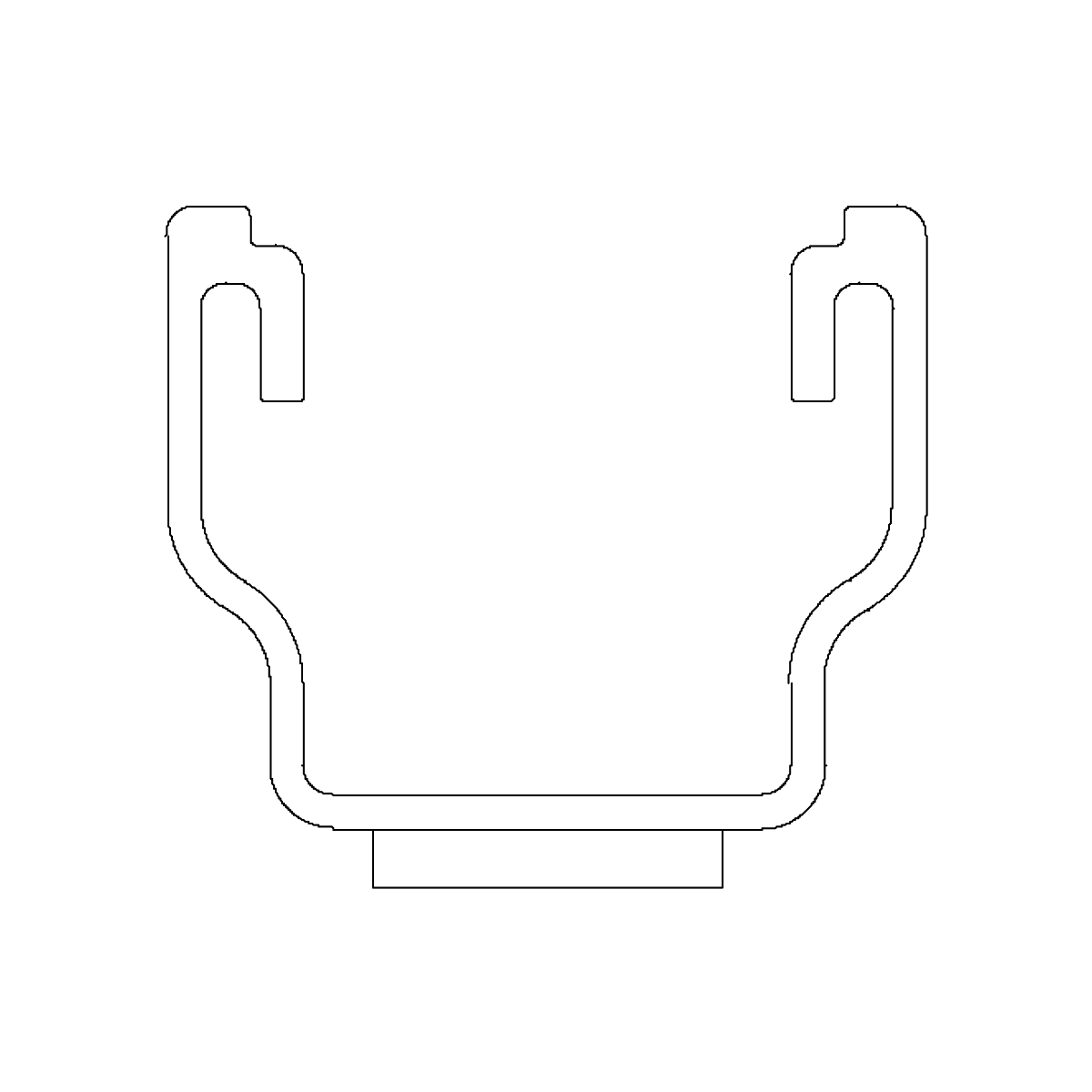Kurzschiene – 250 mm, für Trapezblechdächer