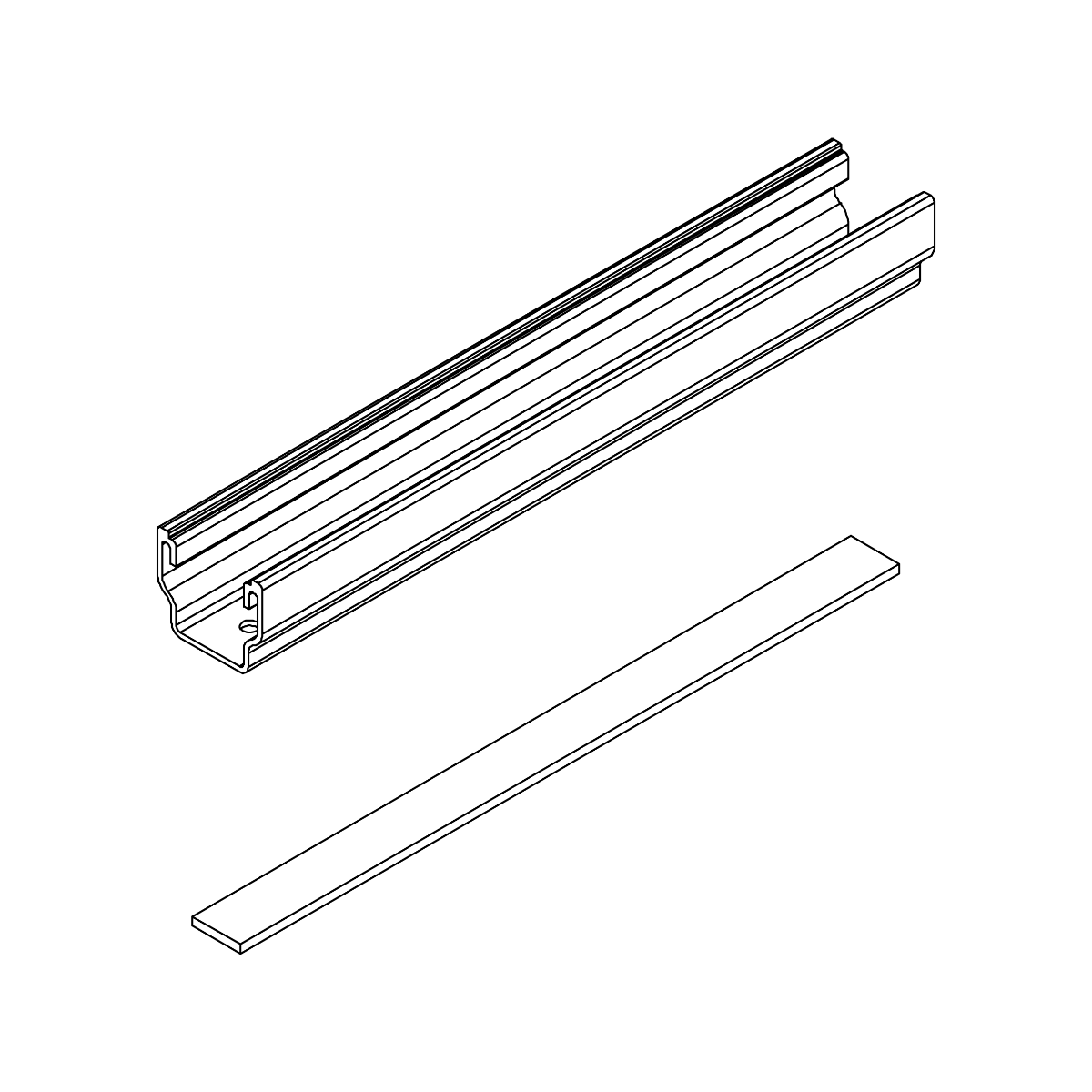 Kurzschiene – 250 mm, für Trapezblechdächer