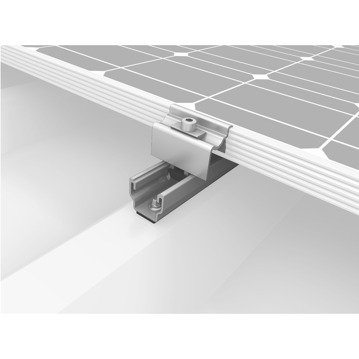 Kurzschiene – 250 mm, für Trapezblechdächer