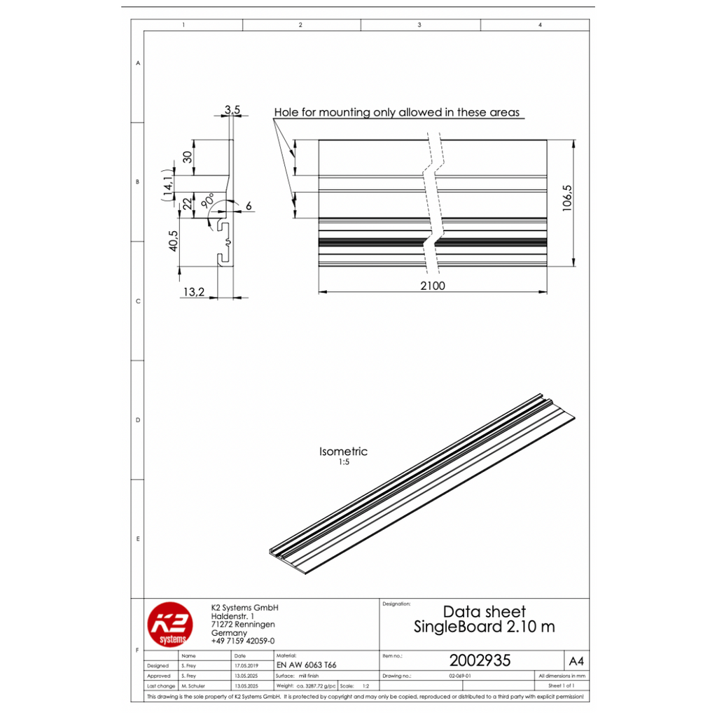 SingleBoard – Zusatz-Ausleger für SingleHook 1.1