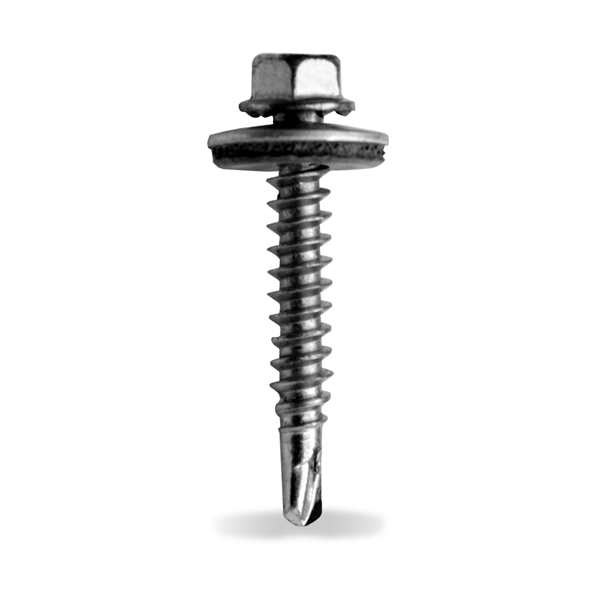 Selbstbohrende Sechskantblechschraube 6×75 mm – für K2 SpliceFoot mit Ø16 mm Dichtscheibe (Edelstahl A2 / Bimetall / EPDM)