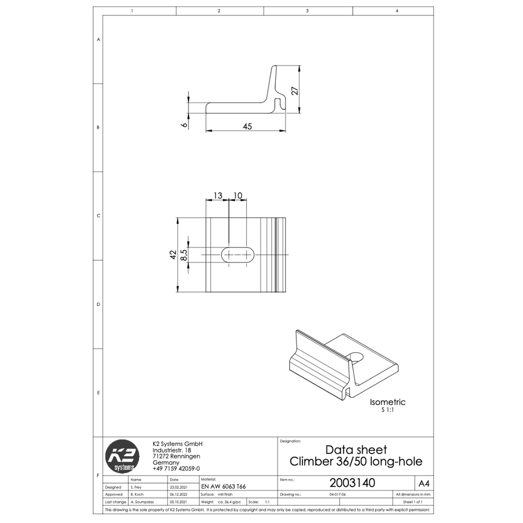 K2 Dachhaken-Adapter – SingleRail & CrossRail
