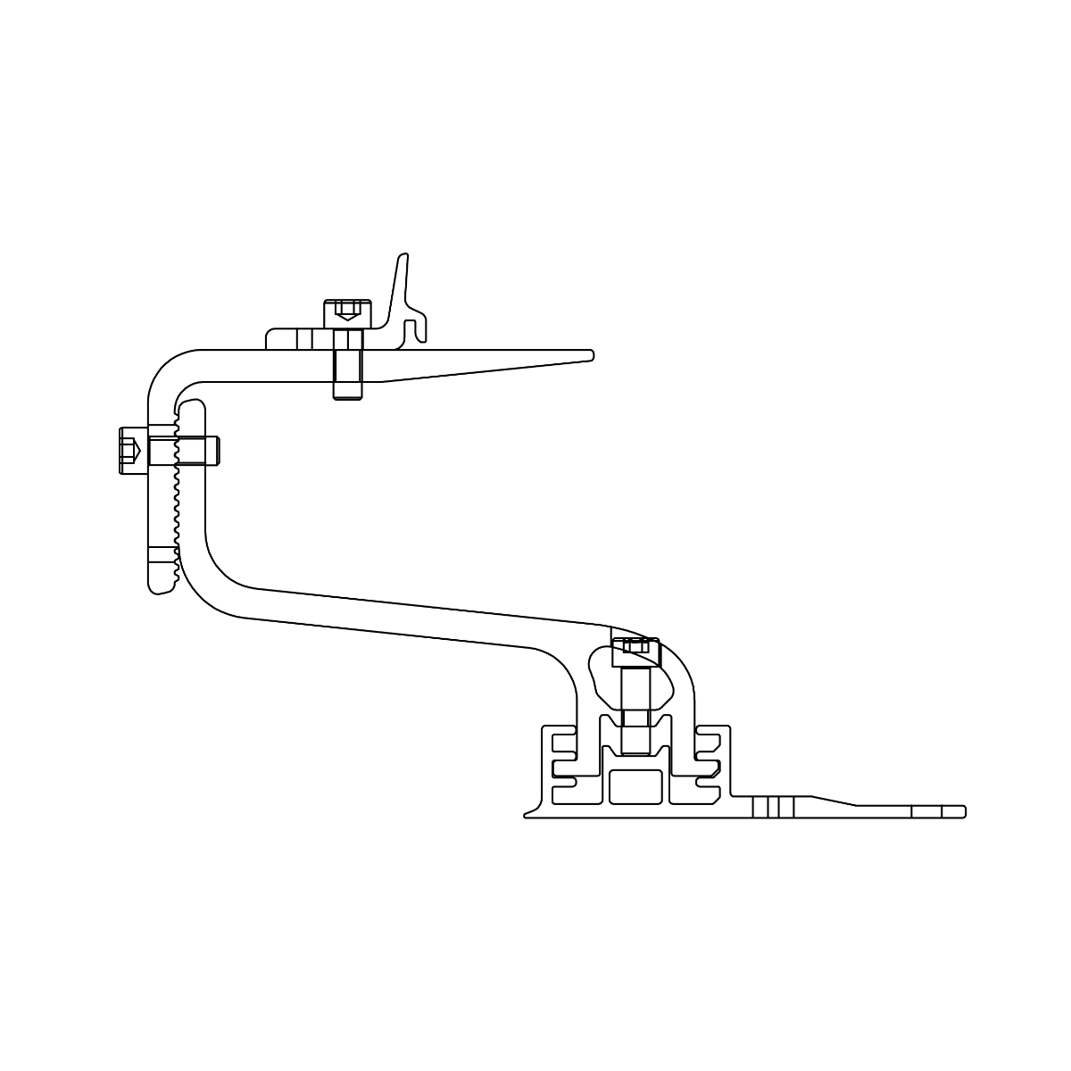 K2 Systems Dachhaken – 3-fach höhenverstellbar inkl. Climber 36/50 für SingleRail & CrossRail (Aluminium / Edelstahl A2)