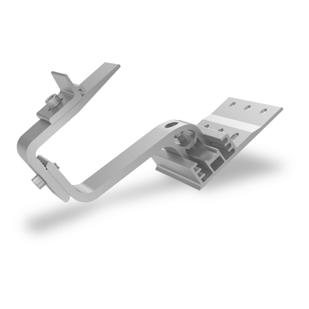 K2 Systems Dachhaken – 3-fach höhenverstellbar inkl. Climber 36/50 für SingleRail & CrossRail (Aluminium / Edelstahl A2)