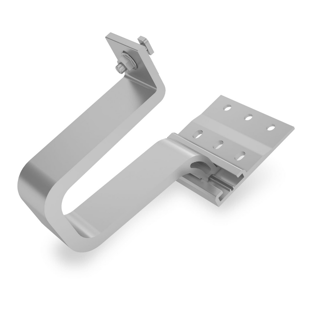 K2 Systems Dachhaken für Ziegeleindeckung – SingleRail Montage mit Blechdachziegel (Aluminium EN AW-6063 T66)