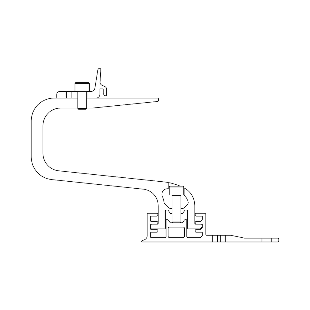 K2 Systems Dachhaken – 3-fach höhenverstellbar inkl. Climber 36/50 für SingleRail & CrossRail (Aluminium / Edelstahl A2)