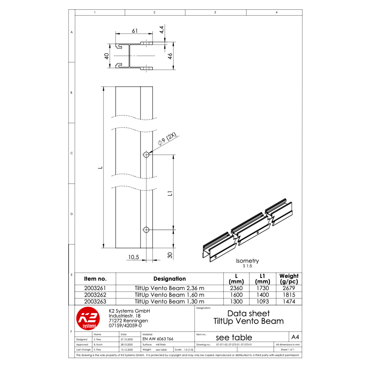 TiltUp Vento – Obergurt