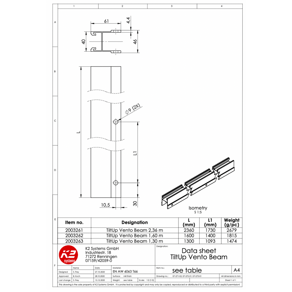 TiltUp Vento – Obergurt