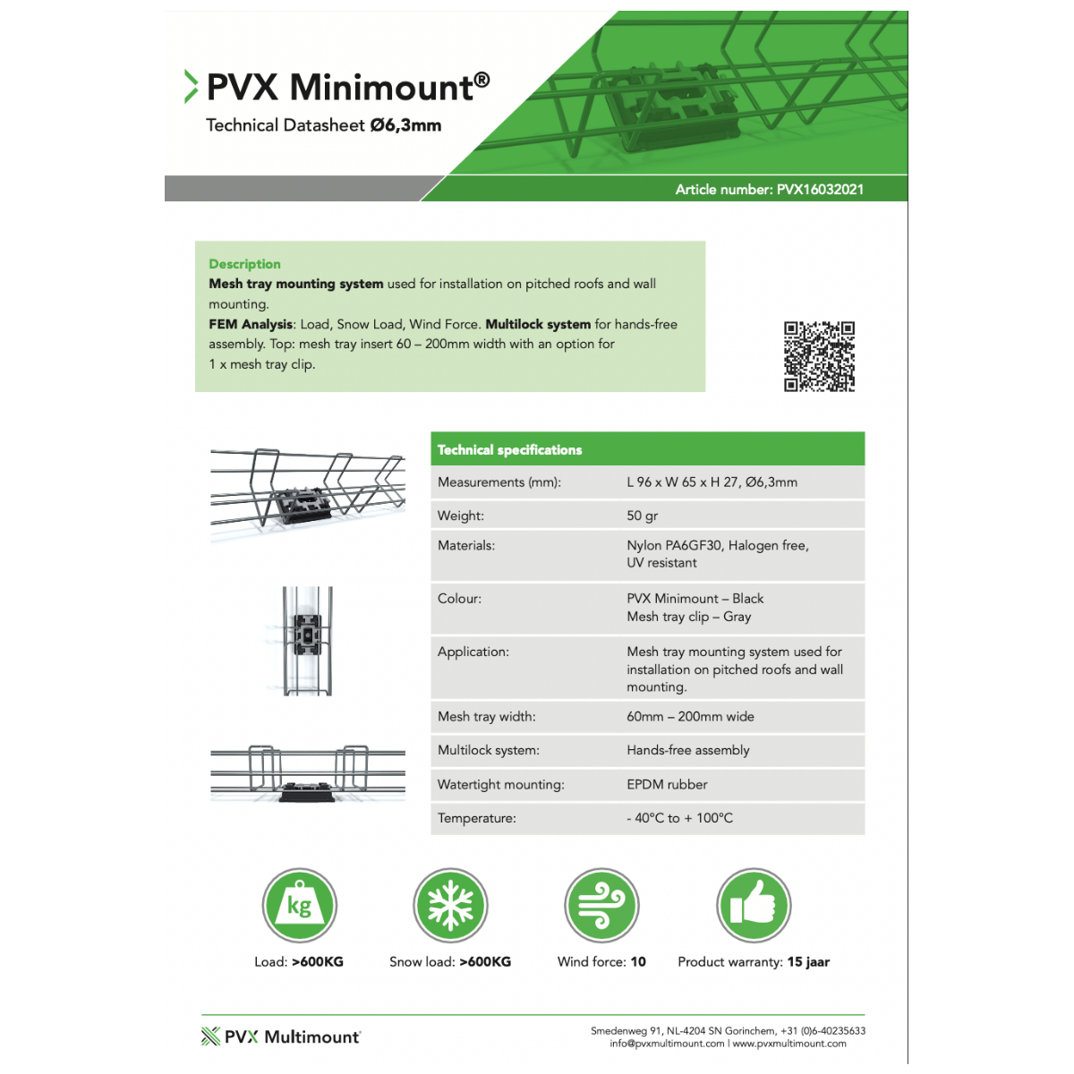 PVX Minimount – Kabelmanagement für Trapezblechdächer