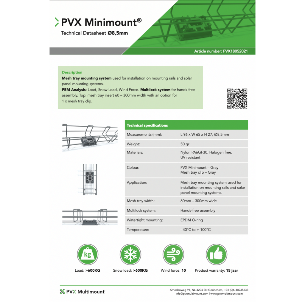 PVX Minimount – Kabelmanagement für K2 Montageschienen