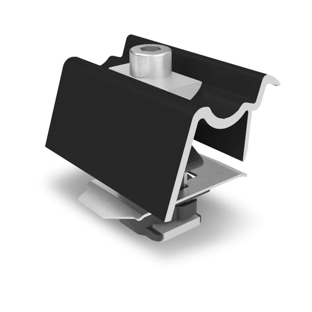 K2 Universal Modulendklemme 30–40 mm – Schwarz eloxiert