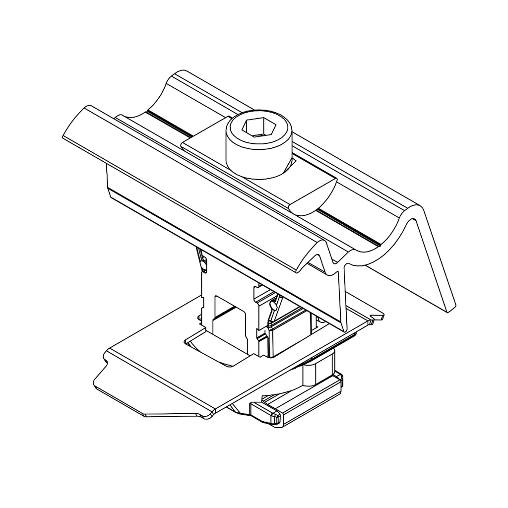 K2 Universal Modulendklemme 30–40 mm – Schwarz eloxiert