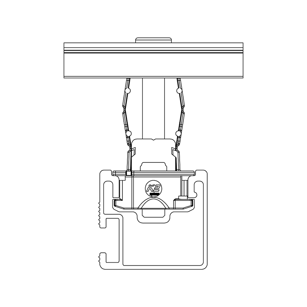 Universal Modulmittelklemme – für Rahmenhöhen 25–40 mm (Aluminium / Edelstahl A2 / Badamid B70)