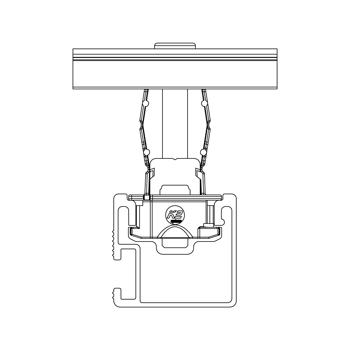 Universal Modulmittelklemme – für Rahmenhöhen 25–40 mm (Aluminium / Edelstahl A2 / Badamid B70)