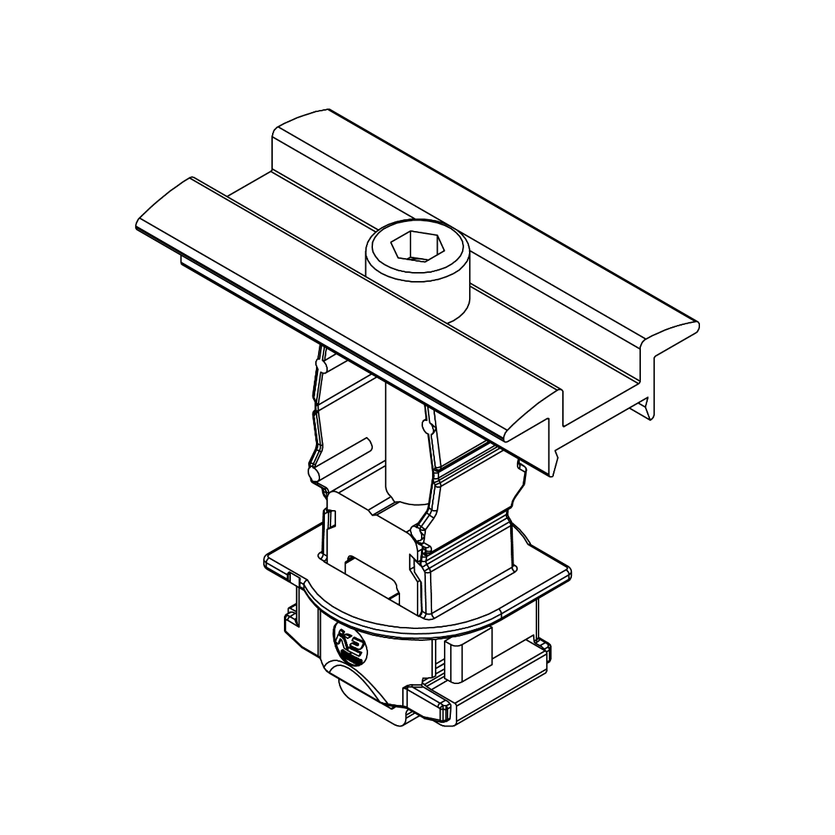 Universal Modulmittelklemme – für Rahmenhöhen 25–40 mm (Aluminium / Edelstahl A2 / Badamid B70)