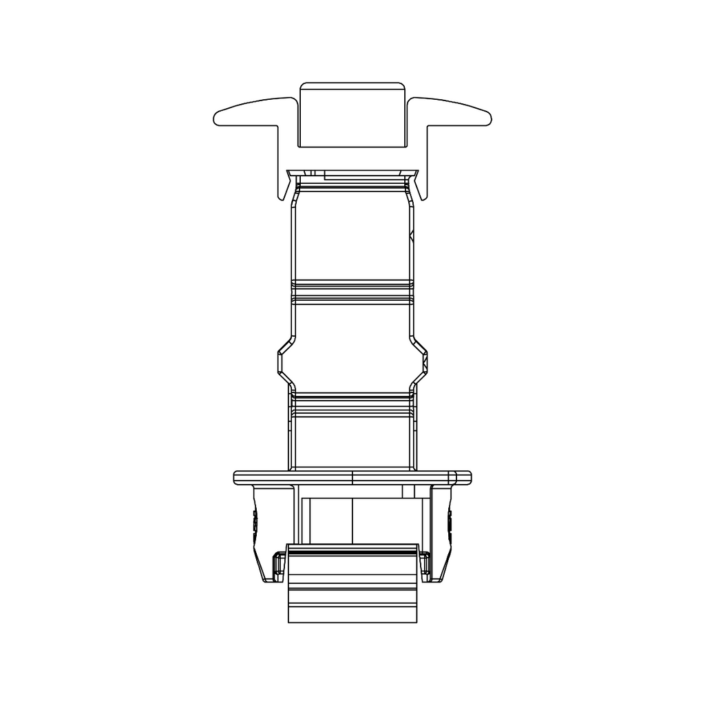 Universal Modulmittelklemme – für Rahmenhöhen 25–40 mm (Aluminium / Edelstahl A2 / Badamid B70)