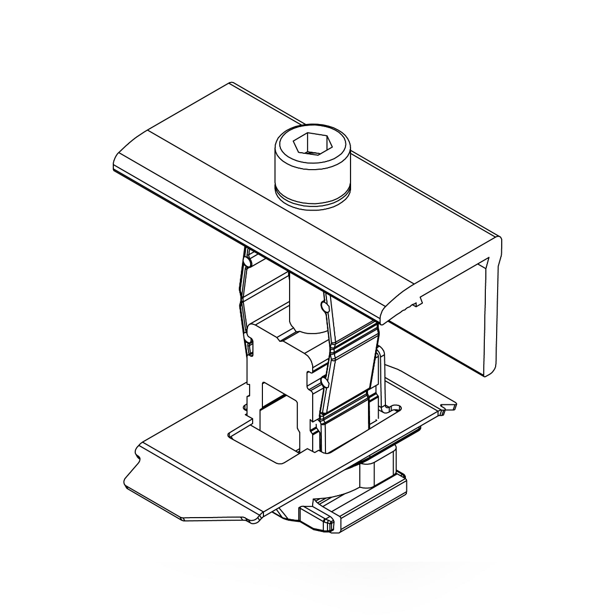 Universal Modulendklemme – für Rahmenhöhen 25–37 mm (Aluminium / Edelstahl A2 / Badamid B70)