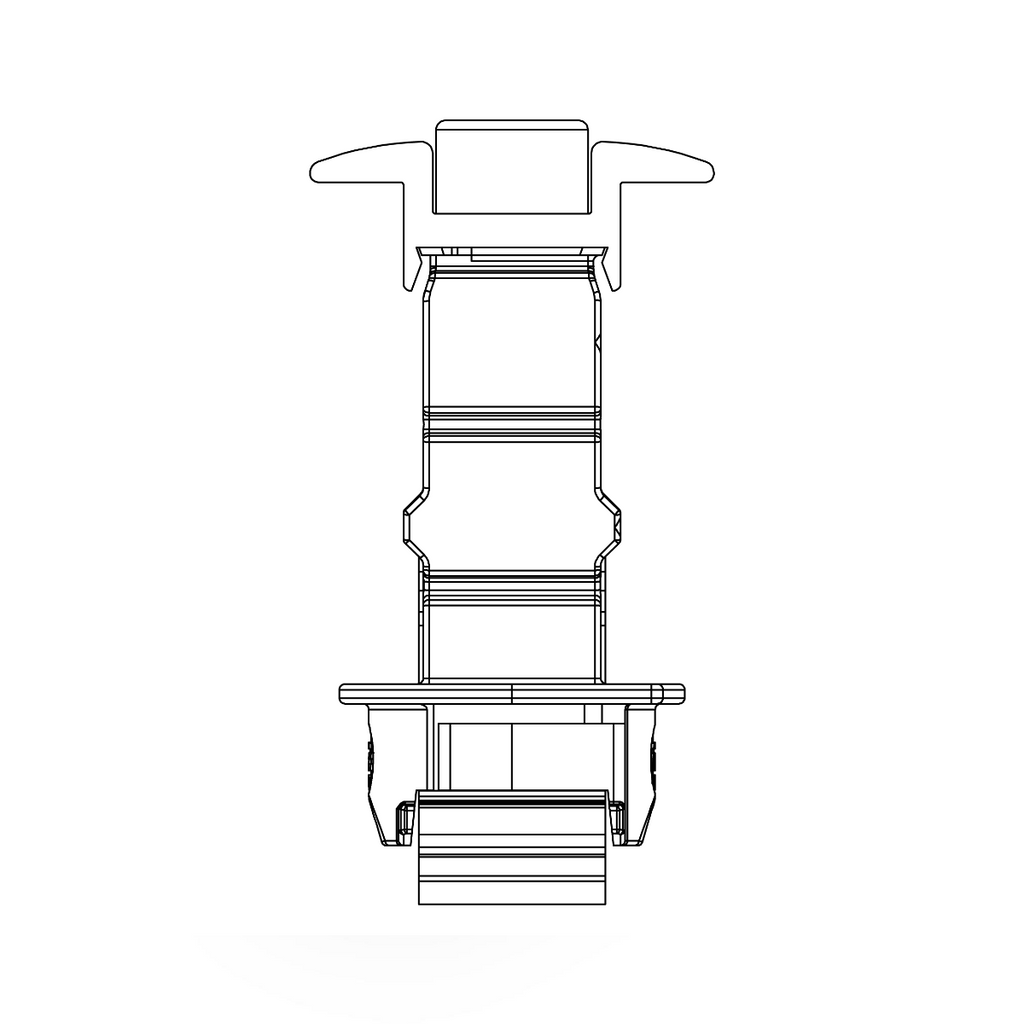 Universal Modulmittelklemme – schwarz eloxiert, für Rahmenhöhen 25–40 mm