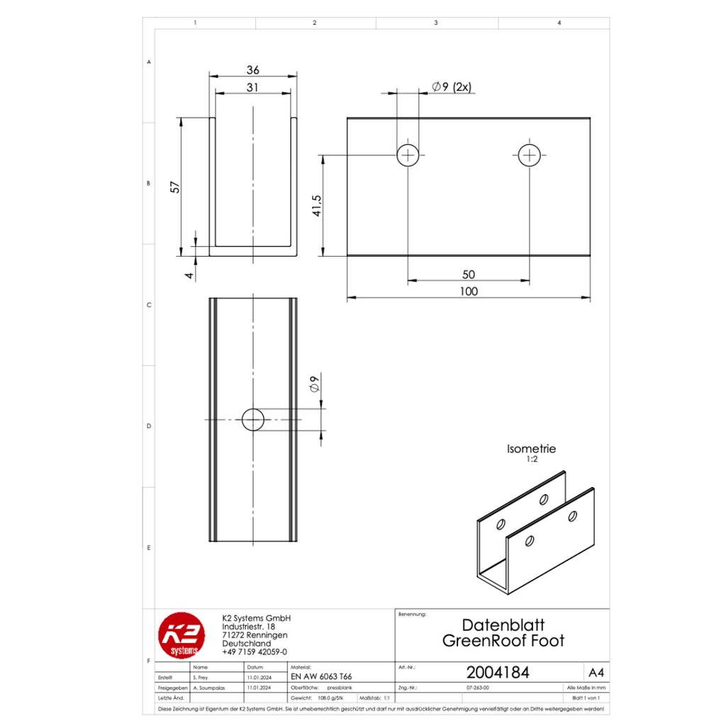 GreenRoof Foot – Verbindungselement für GreenRoof Systeme