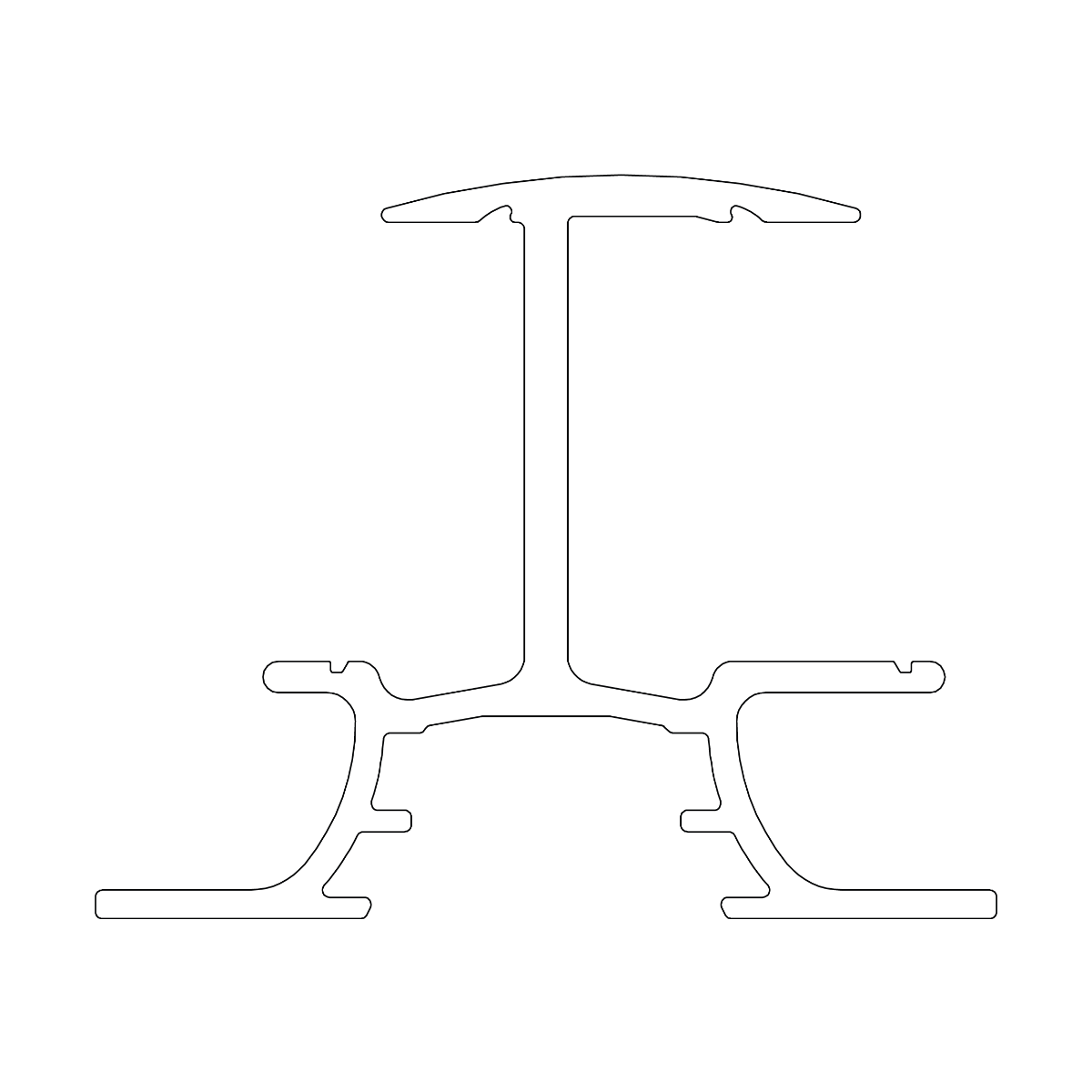 InsertionRail 2.0 – Aluminium EN AW 6063 T66, schwarz eloxiert