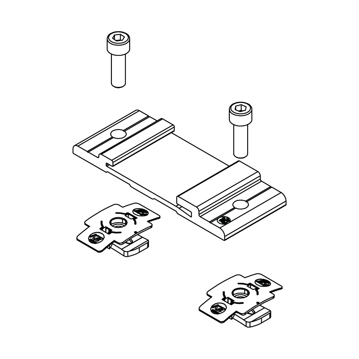 CrossConnector 2.0 Set – Aluminium EN-AW 6060 T66, schwarz eloxiert / Edelstahl A2-70