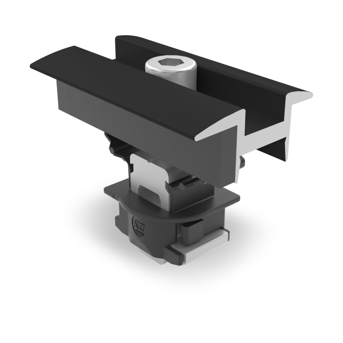 K2 Fassaden MC Clamp – schwarz eloxiert, für Rahmenhöhen 25–40 mm