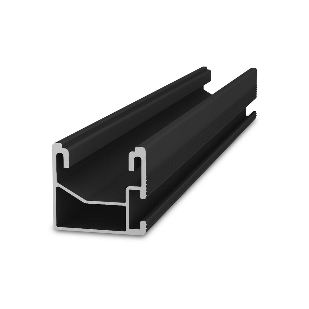 Montageschiene 4,80 m – Aluminium EN AW-6063 T66, schwarz eloxiert