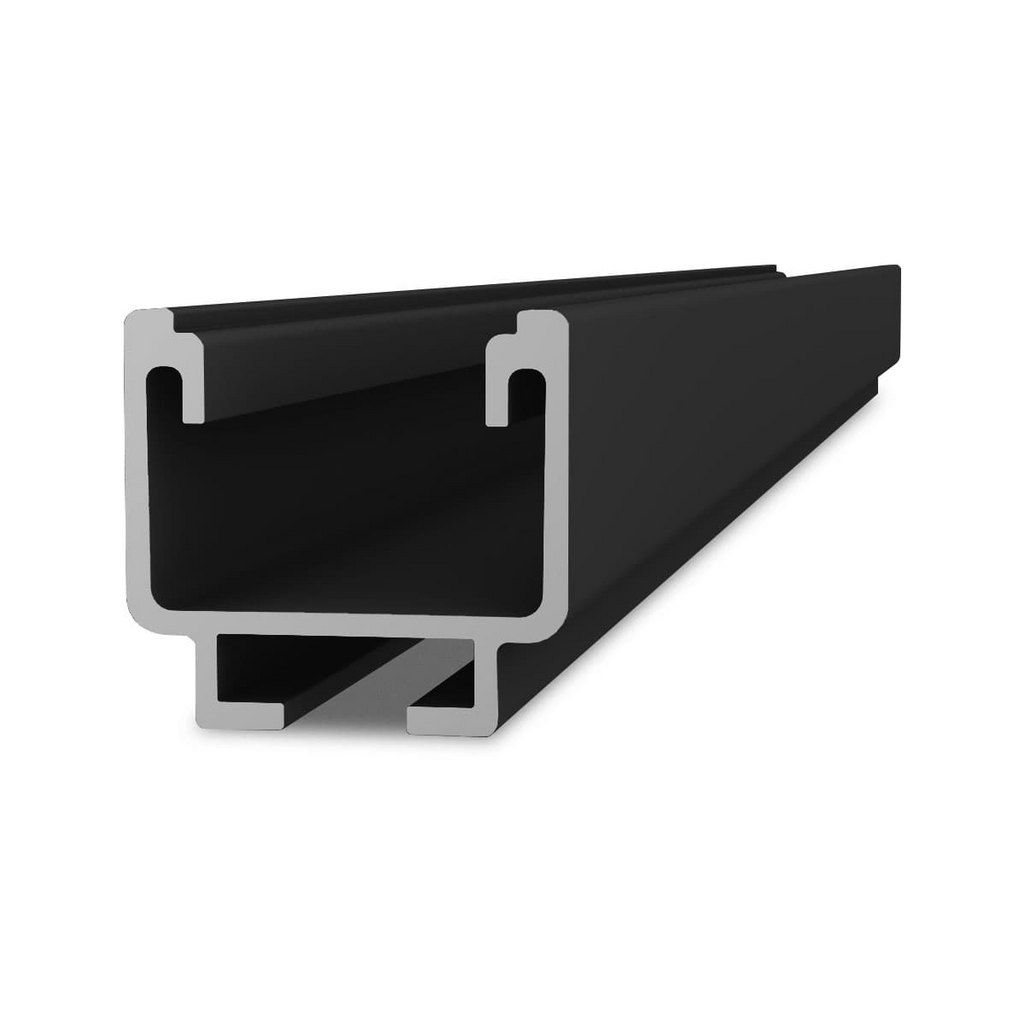 Montageschiene 4,80 m – Aluminium EN AW-6063 T66, schwarz eloxiert