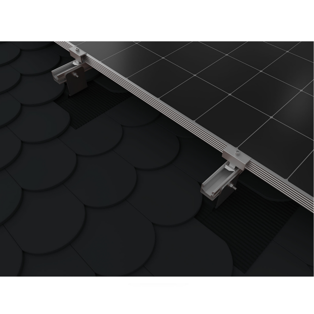 Metallabdeckung mit Butylstreifen – für SingleHook FLA bei Biberschwanzziegeln (Aluminium EN-AW-1200, Anthrazit)
