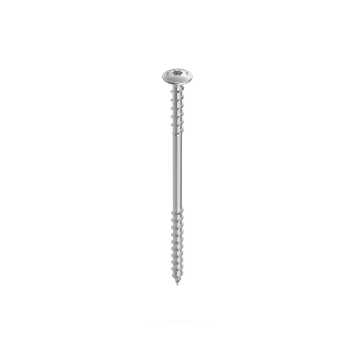 Solarholzschraube 8 mm – Doppelgewinde für Aufsparrendämmung (Edelstahl, blank)