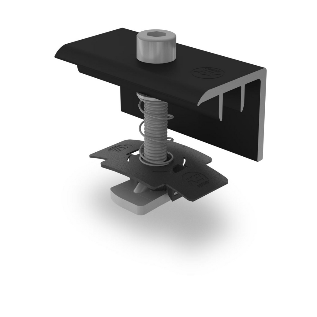 K2 Modulendklemmen Set 33 mm – Schwarz eloxiert